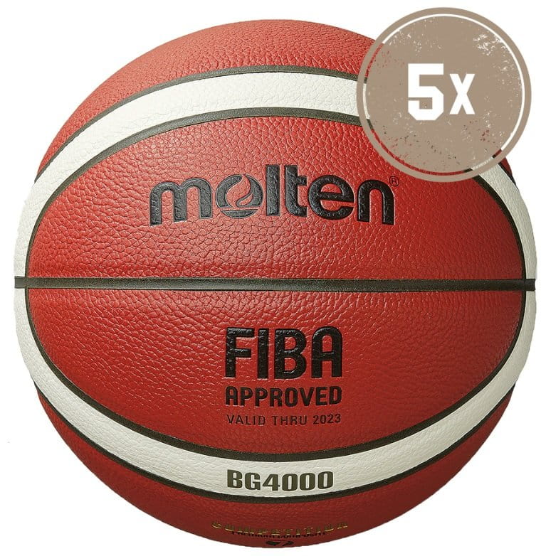 Minge Molten B5G4000-DBB Basketball Größe 5 - 5er Ballpaket